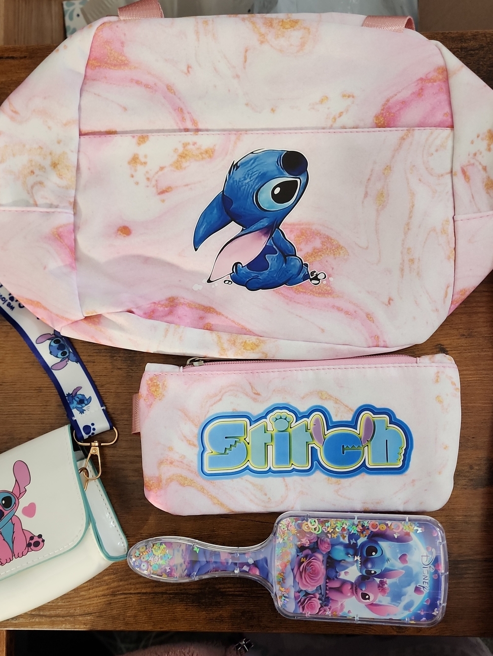 💖 Disney Stitch Pink Marble Ultimate 5-Piece School & Travel Bundle FIRM PRICE